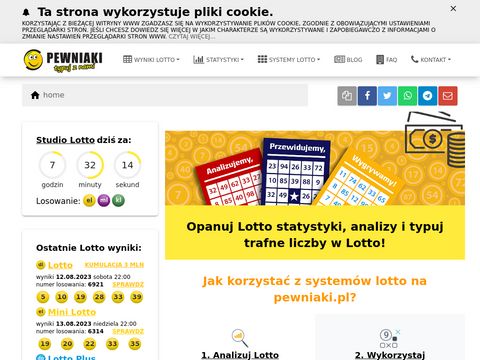 Pewniaki.pl wyniki Lotto