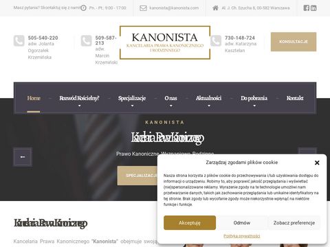 Kanonista.com unieważnienie ślubu Warszawa