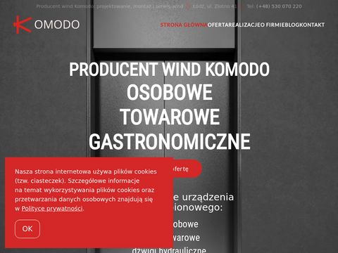 Komodo - windy osobowe i towarowe serwis
