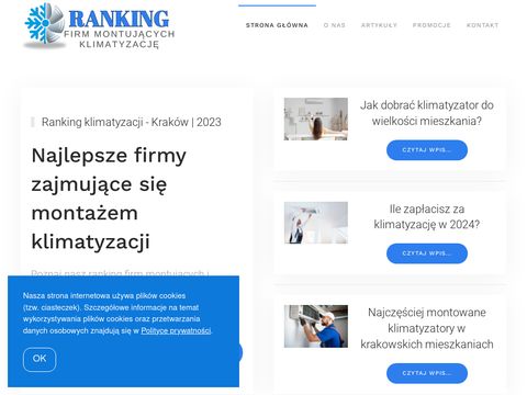Top10klimatyzacje.pl - ranking firm Kraków