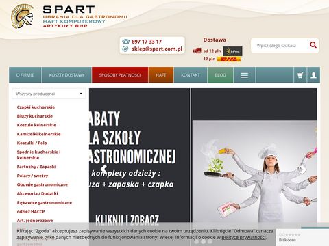 Sklep.spart.com.pl odzież dla kucharzy i kelnerów
