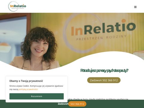 Inrelatiorodzina.pl psychoterapeuta dla dorosłych