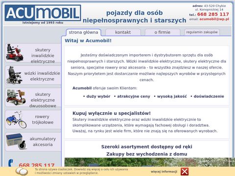 Acumobil.pl wózki inwalidzkie elektryczne