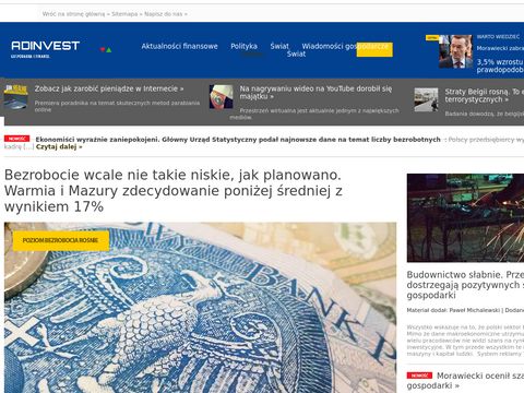 Adinvest.com.pl wiadomości ekonomiczne