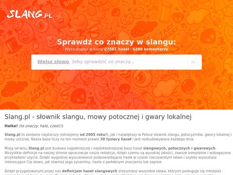 Coznaczyslang.pl slang młodzieżowy