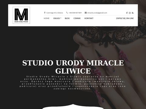 Miraclesalon.pl paznokcie makijaż permanentny