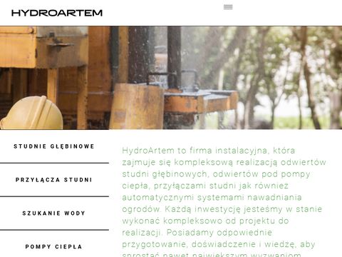 hydroartem.pl usługi minikoparką