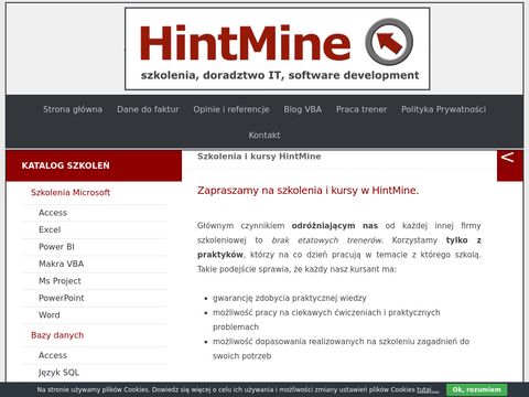 Hintmine.com szkolenia Access w Lublinie