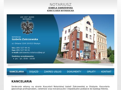 Izabelazakrzewska.notariusz.pl Olsztyn