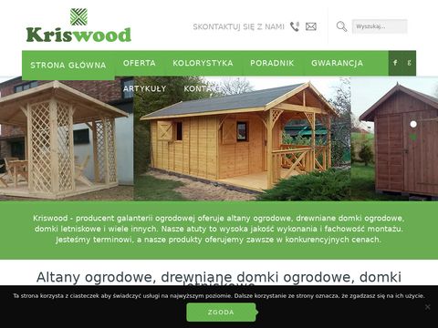 Kriswood.pl drewniane altany ogrodowe