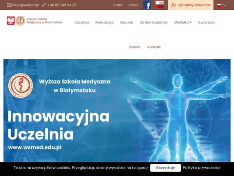 Wsmed.edu.pl edukacja fizjoterapia Białystok