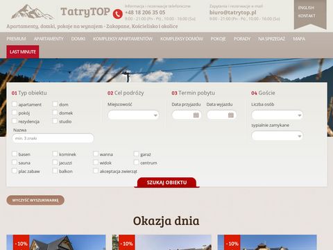 Tatrytop.pl rezydencje do wynajęcia w Zakopanem