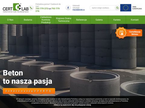 Cert-lab.pl - badanie wyrobów betonowych
