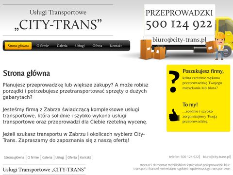 City-trans.pl przewóz mebli Gliwice
