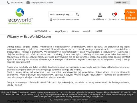 Ecoworld24.com produkty dla zdrowia i urody