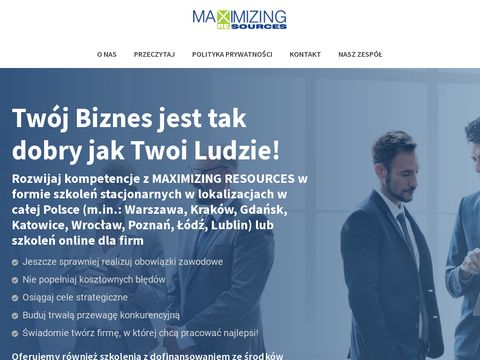 Maxres.pl szkolenia sprzedażowe Warszawa