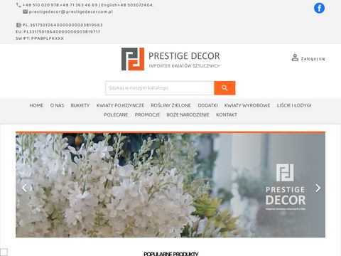 Prestigedecor.com.pl importer kwiatów z Chin