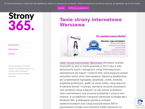 Strony365.pl tanie serwisy www