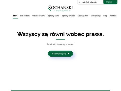 Sochanski.com dochodzenie odszkodowań Kielce